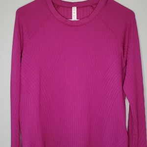 Lululemon Rest Less Pullover Deep Fuchsia size 12